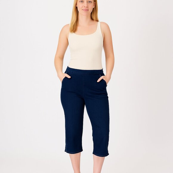2/$30 WHBM Outlet Cropped Denim Pedal Pusher Indigo 4 #A0709- 10 - Picture 1 of 8